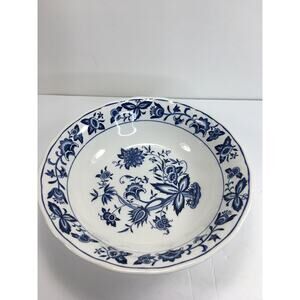 Harmony House China Blue Bonnet 9 1/4" Vegetable Bowl Blue Flowers Japan Vintage